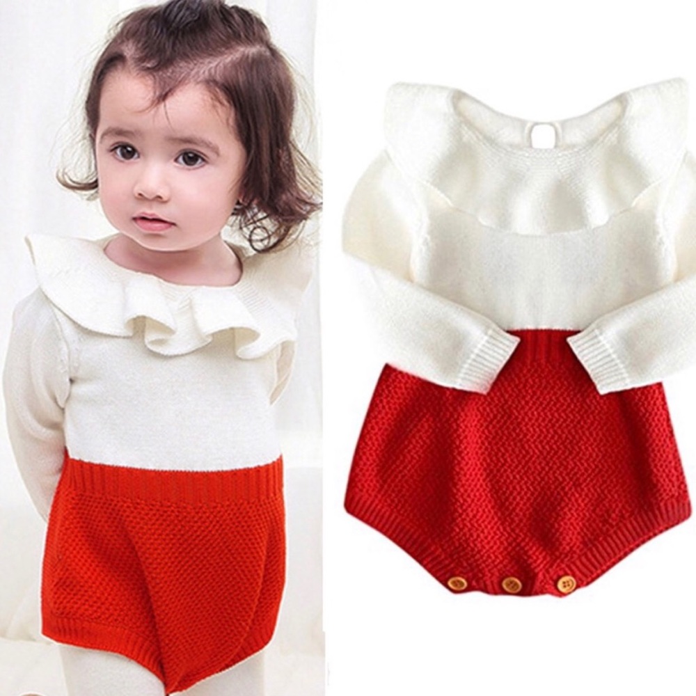 Emma Knitted Ruffle Romper